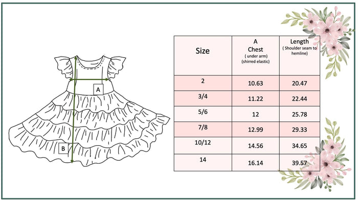 Girl's - Ava Periwinkle Tiered Dress Girl's Dress Adorable Sweetness- Tilden Co.