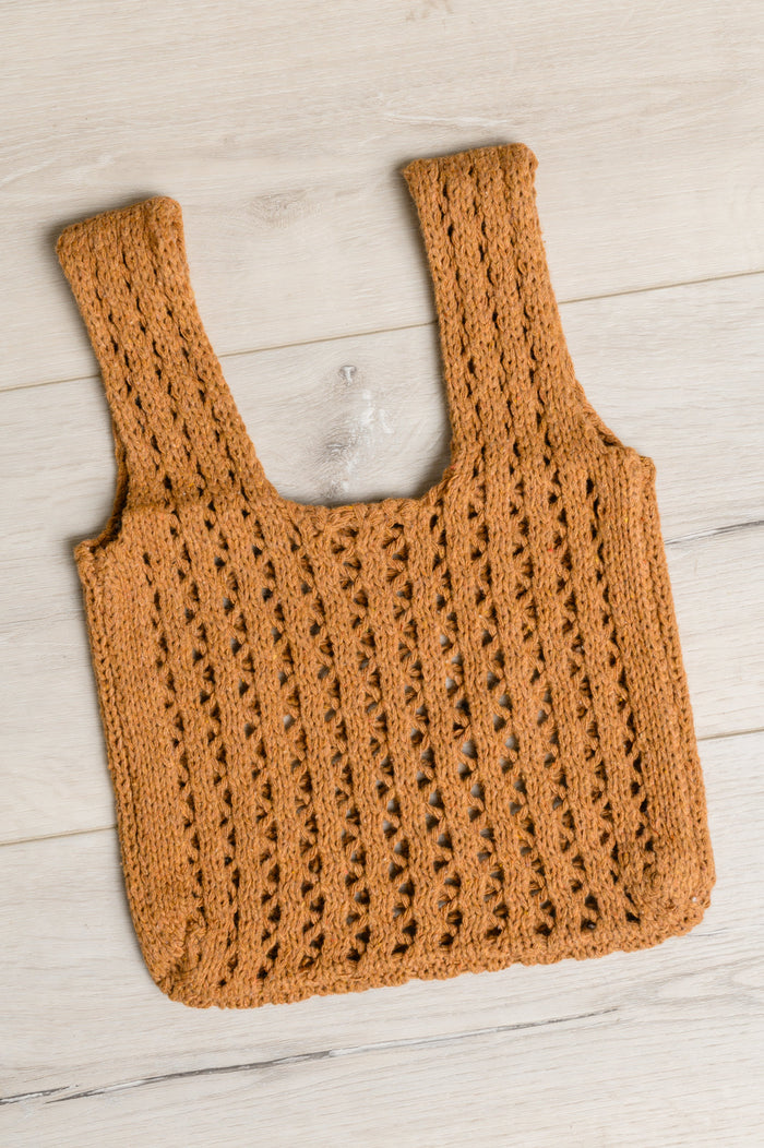 Girls Day Open Weave Bag in Tan Crossbody Bag Ave Shops- Tilden Co.
