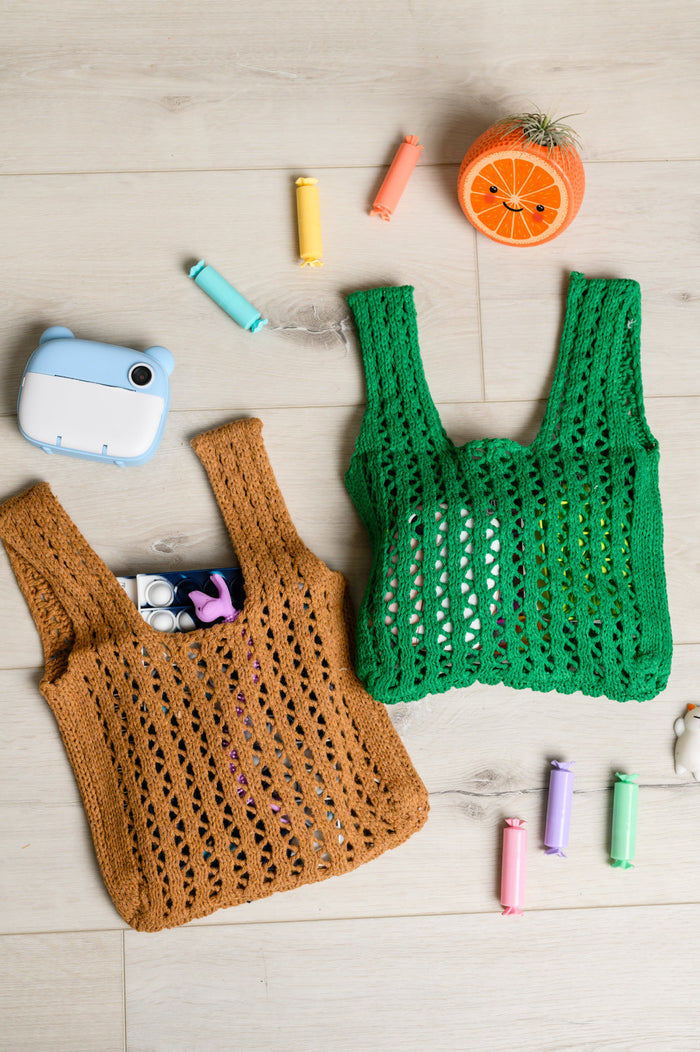 Girls Day Open Weave Bag in Tan Crossbody Bag Ave Shops- Tilden Co.