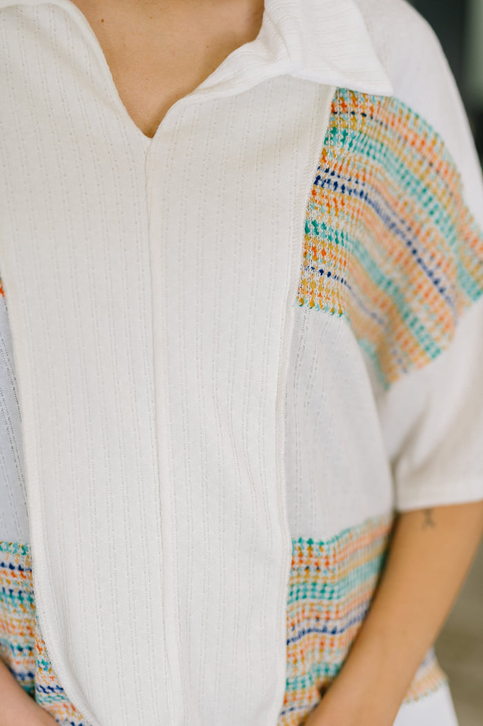 Good For Me Collared Knit Top Womens Ave Shops- Tilden Co.