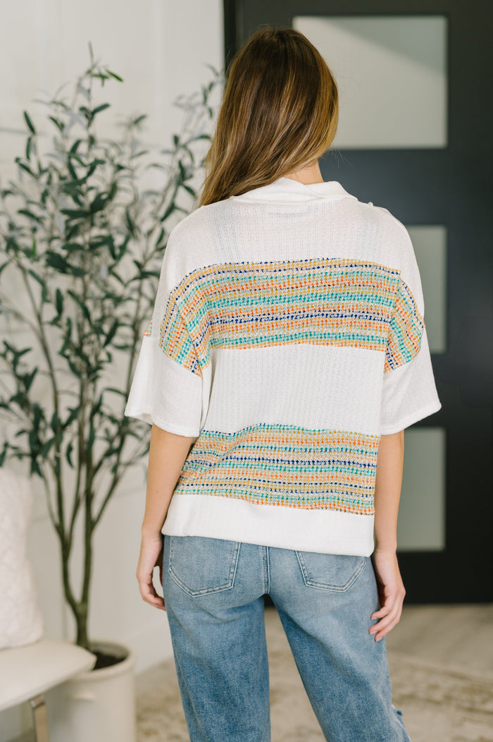 Good For Me Collared Knit Top Womens Ave Shops- Tilden Co.