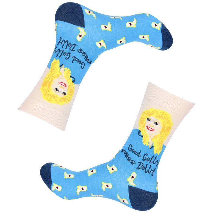 Good Golly Miss Dolly Dolly Parton Inspired Socks - Premium socks from Barrel Down South - Just $11.95! Shop now at Pat's Monograms