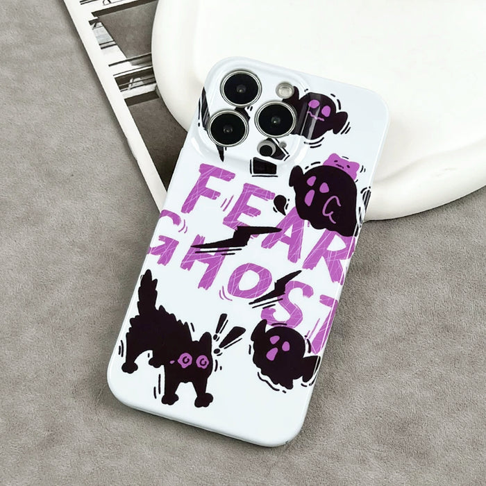 Detailed graphic of Halloween Ghost Case. Durable protective silicone with a cute festive motif.