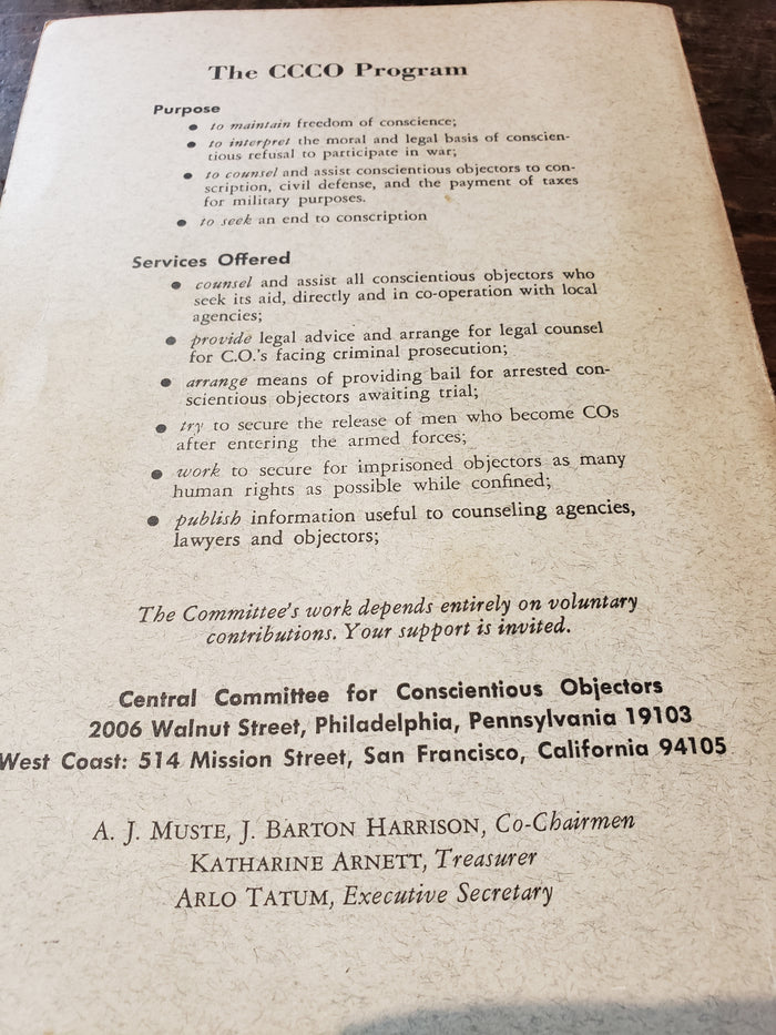 Handbook for Conscientious Objectors (1968)