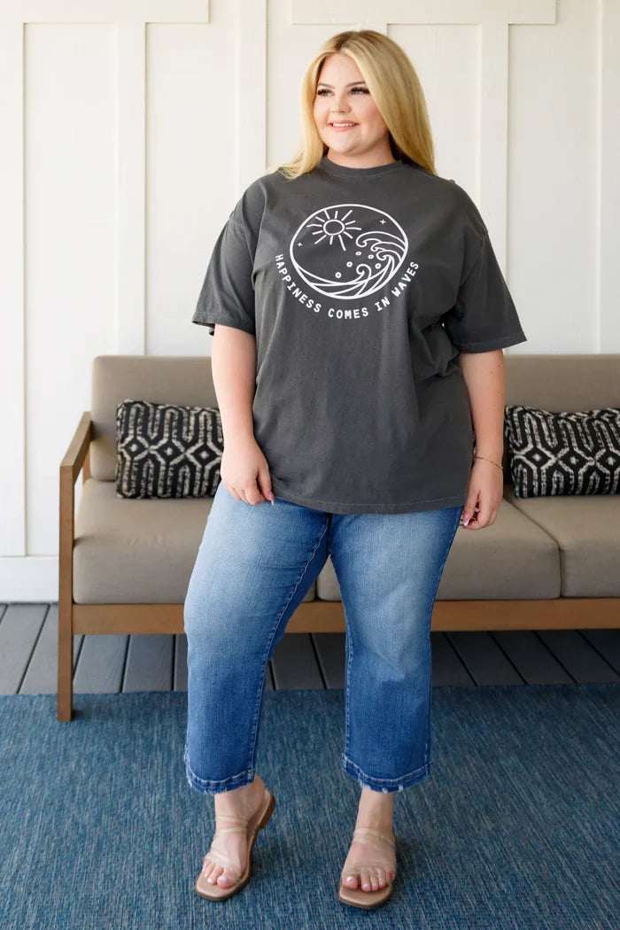 Happiness Comes in Waves Tee T-Shirt Ave Shops- Tilden Co.