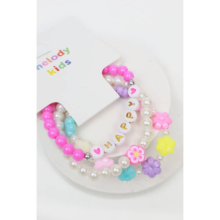 Happy and Dream Kids Bracelet Set Love and Repeat- Tilden Co.
