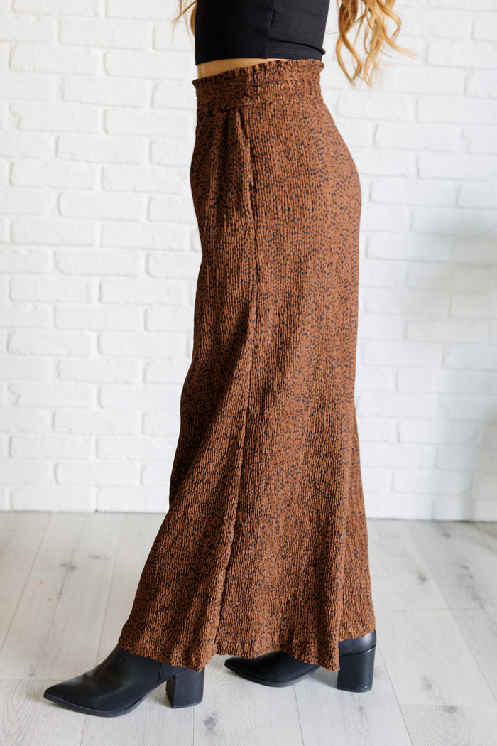 Harmony High Rise Wide Leg Pants in Brown Casual Pants Ave Shops- Tilden Co.