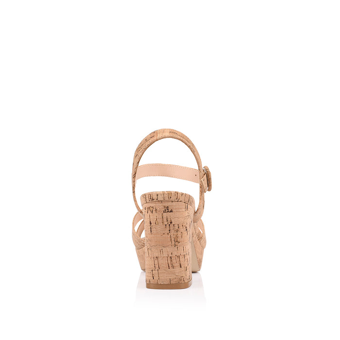 Women's cork block heel platform sandal
