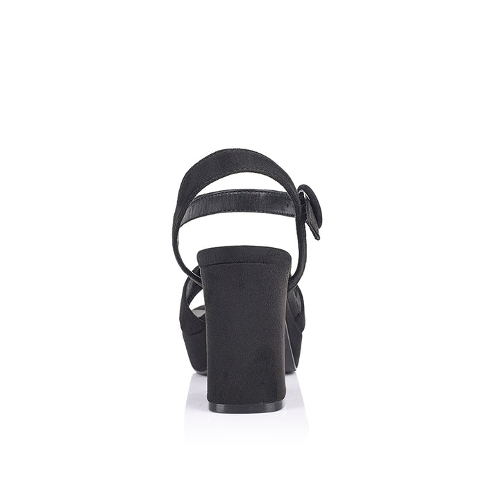 Heppell Platform Heels - Black Micro