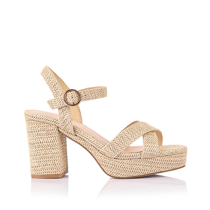 Heppell Platform Heels - Raffia