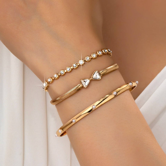 Herringbone Bow & Cuff Bracelet Set | 80B1638 JOSSLYN by wall to wall- Tilden Co.