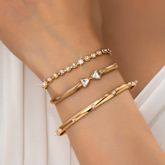 Herringbone Bow & Cuff Bracelet Set | 80B1638 JOSSLYN by wall to wall- Tilden Co.