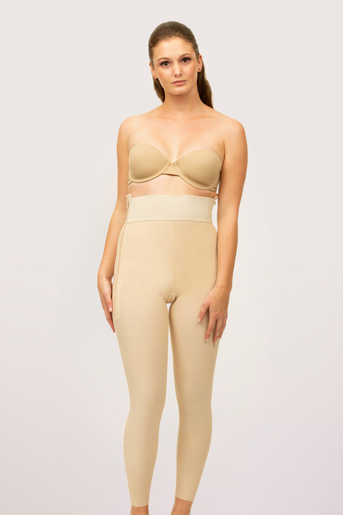 High Waist Ankle Length Girdle w/Zippers (GR07)
