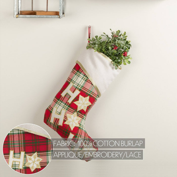 HO HO Holiday Stocking 11x15 VHC Brands- Tilden Co.