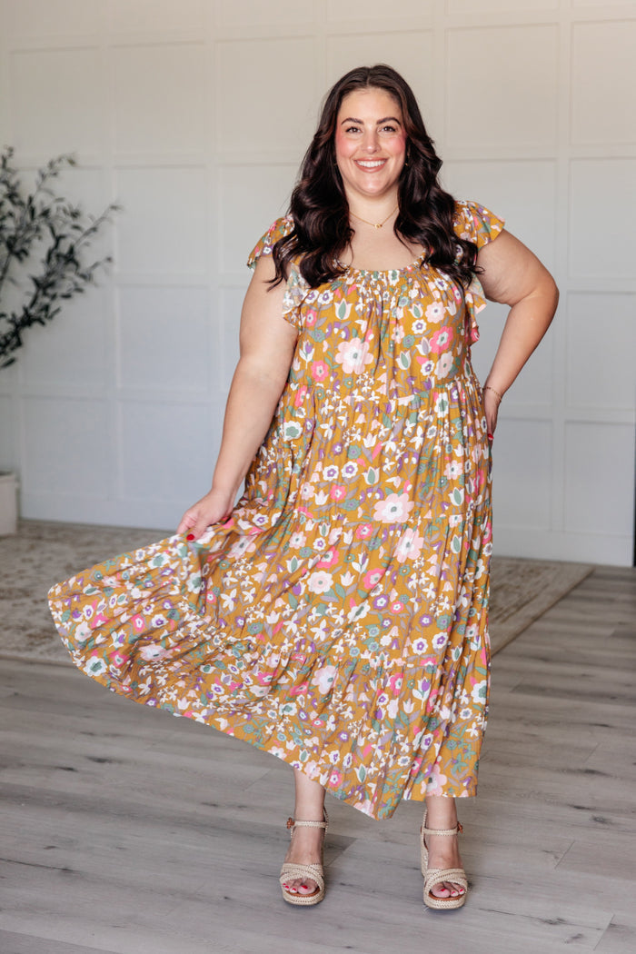 I Done It Good Flutter Sleeve Dress Midi Dress Ave Shops- Tilden Co.