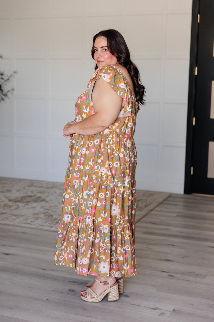 I Done It Good Flutter Sleeve Dress Midi Dress Ave Shops- Tilden Co.