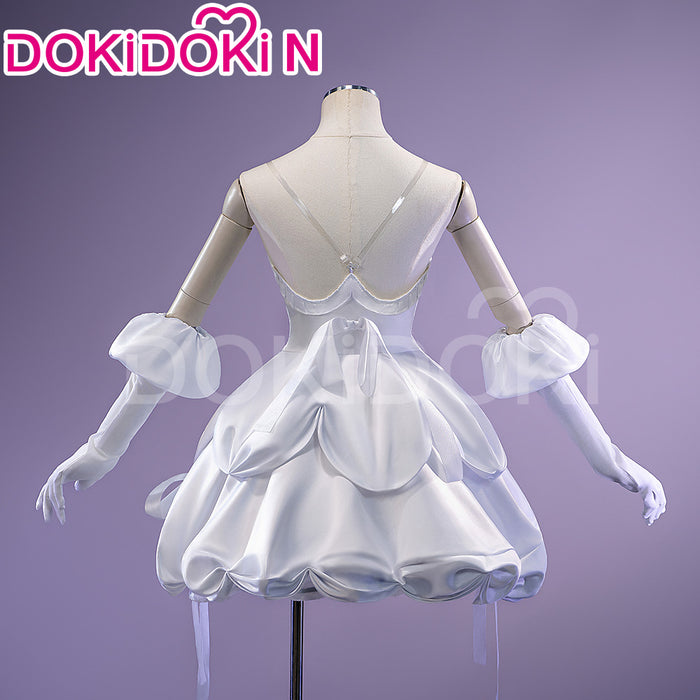 【In Stock】【Size S-2XL】DokiDoki-N Music Project Cosplay Zombie Idol Costume White Pink Dress