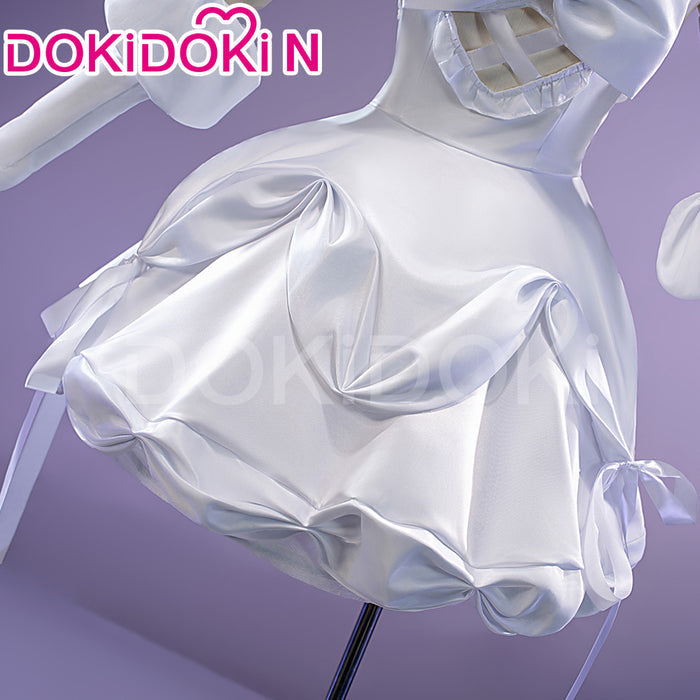 【In Stock】【Size S-2XL】DokiDoki-N Music Project Cosplay Zombie Idol Costume White Pink Dress