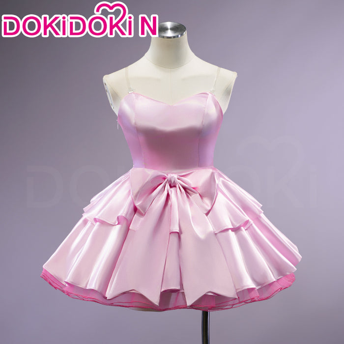 【In Stock】【Size S-2XL】DokiDoki-N Music Project Cosplay Zombie Idol Costume White Pink Dress