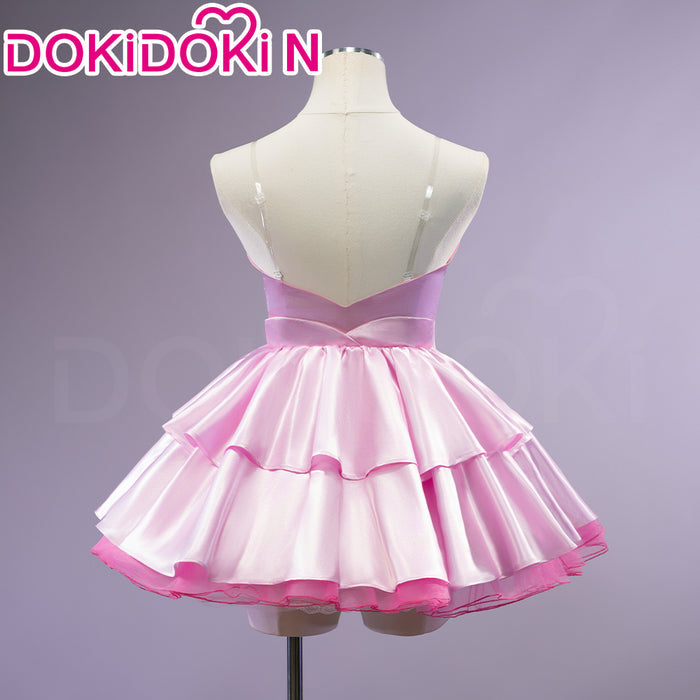 【In Stock】【Size S-2XL】DokiDoki-N Music Project Cosplay Zombie Idol Costume White Pink Dress