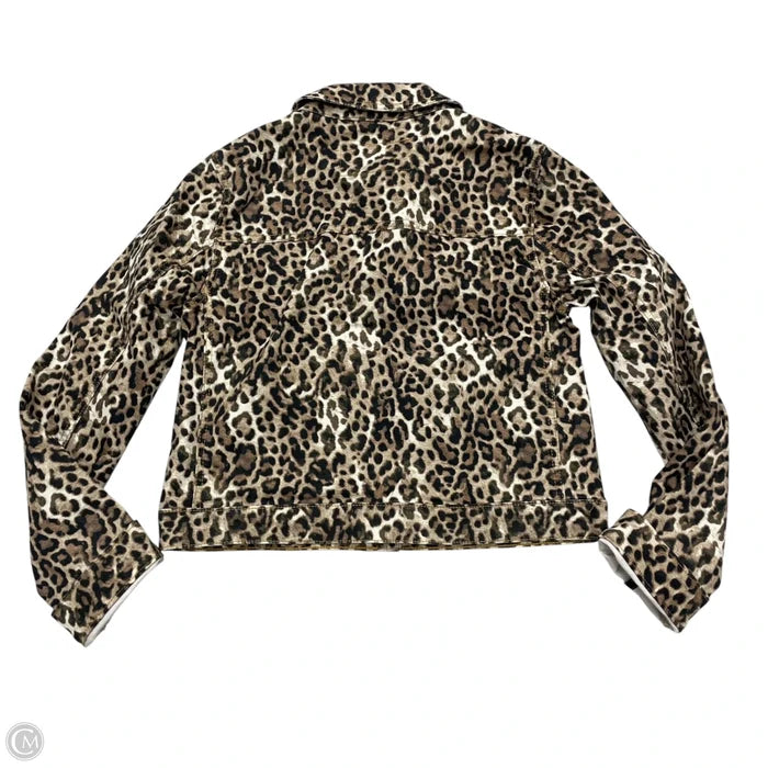 Jacket Denim By Loft In Leopard Print, Size: Xs
