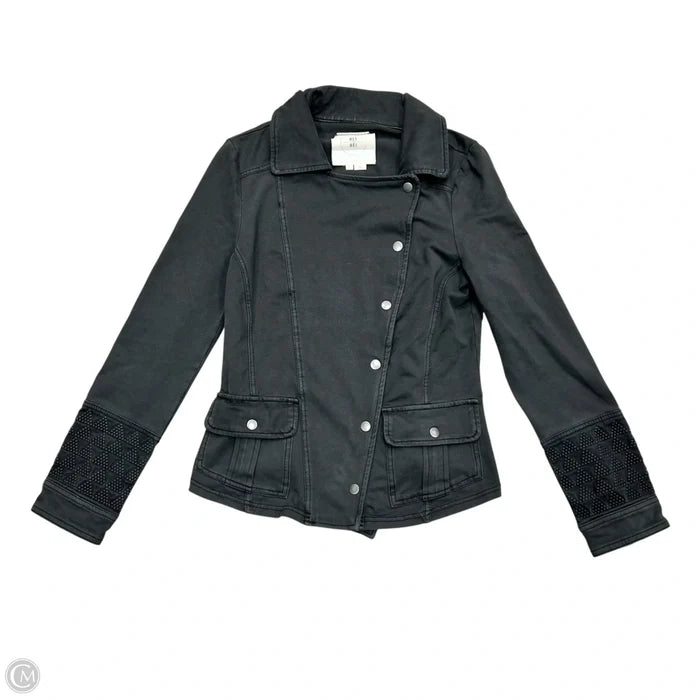 Jacket Moto By Anthropologie In Grey, Size: S