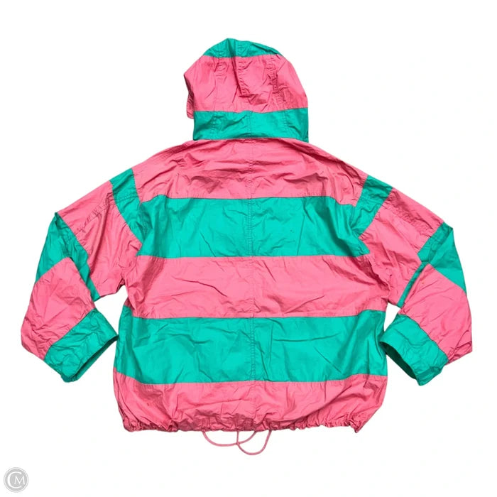 Jacket Windbreaker By Polo Ralph Lauren In Blue & Pink, Size: M