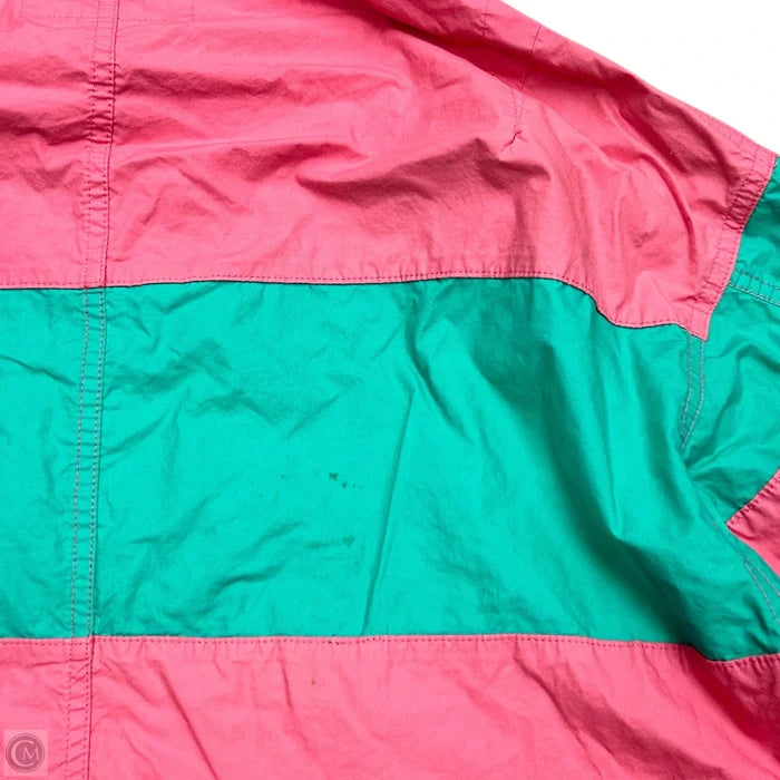 Jacket Windbreaker By Polo Ralph Lauren In Blue & Pink, Size: M