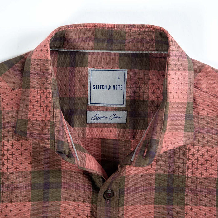 Jacquard - Buffalo Check with Small Dobby Star and Large Star Woven