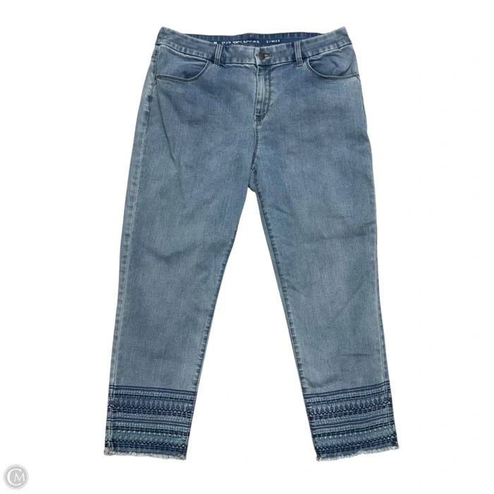 Jeans Skinny By Chicos In Blue Denim, Size: L