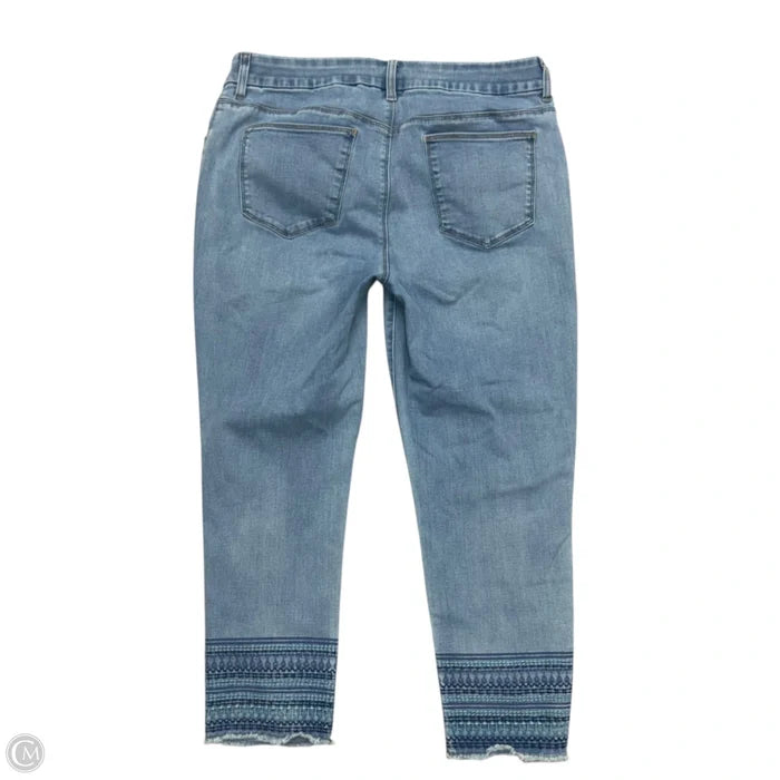 Jeans Skinny By Chicos In Blue Denim, Size: L