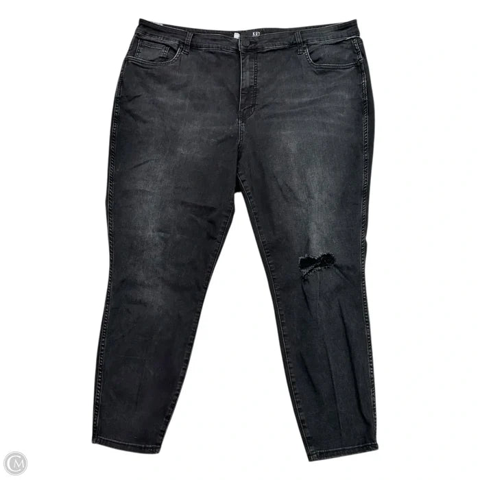 Jeans Skinny By Kut In Black Denim, Size: 22