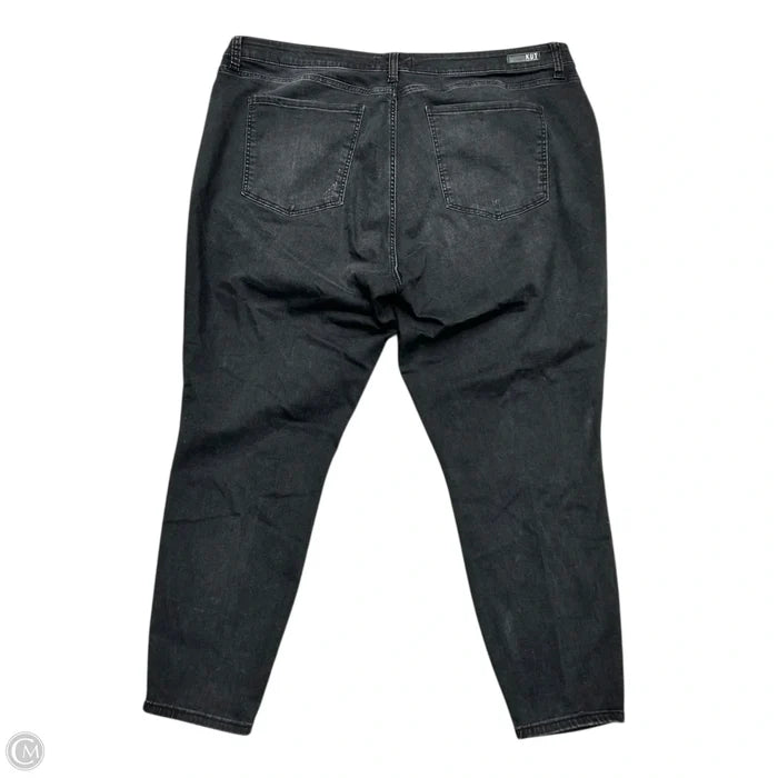Jeans Skinny By Kut In Black Denim, Size: 22