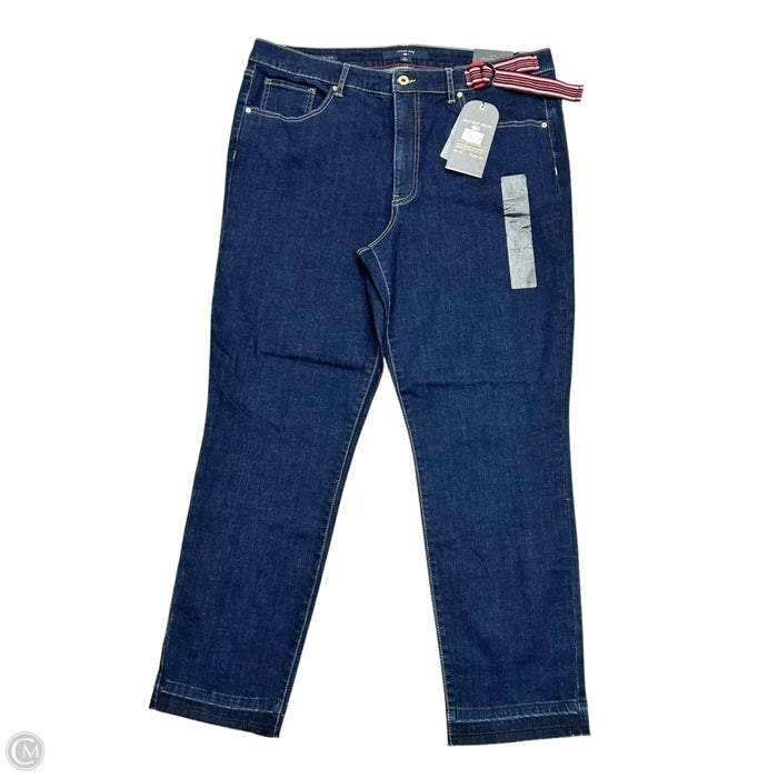 Jeans Straight By Tommy Hilfiger In Blue Denim, Size: 18