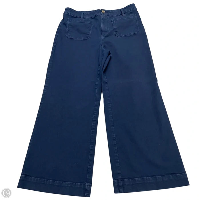 Jeans Wide Leg By Loft In Navy, Size: 12p