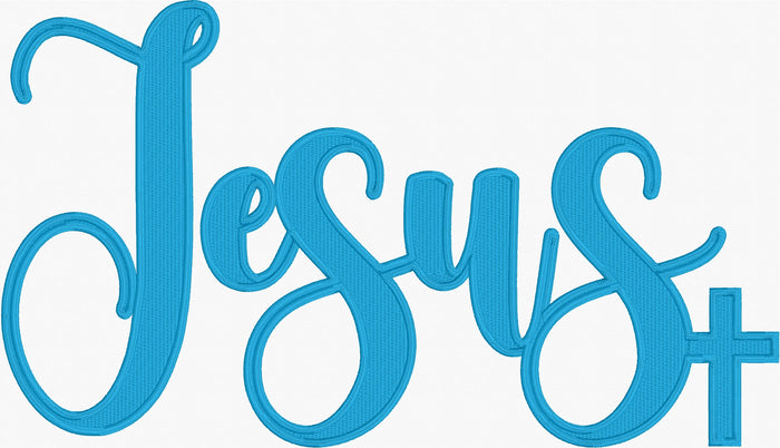 Jesus Fill Stitch Embroidery Design + Bling Template SS10