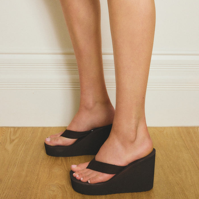 Joey Platform Wedges - Black