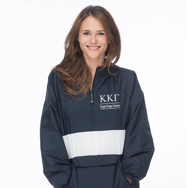 Kappa Kappa Gamma Classic Striped Windbreaker - Lined