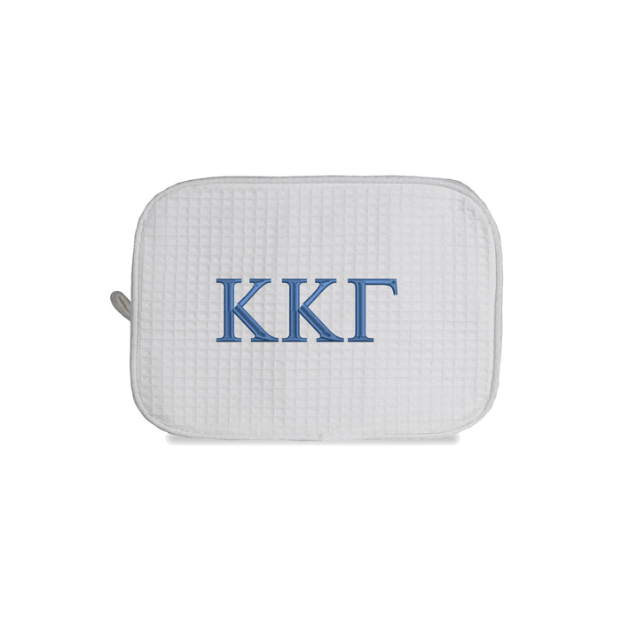 Kappa Kappa Gamma Waffle Weave Cosmetic Bag