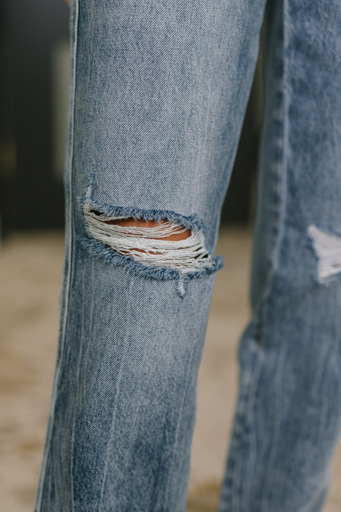 Kayla High Waist Rigid Magic Slim Straight Jeans Ave Shops- Tilden Co.