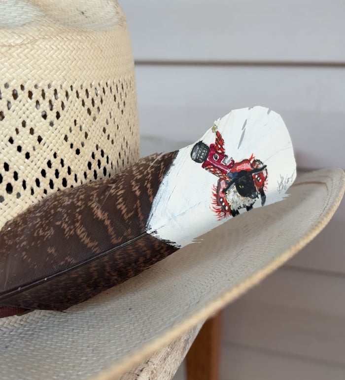 Kid's - Mutton Bustin' - Painted Turkey Feather
