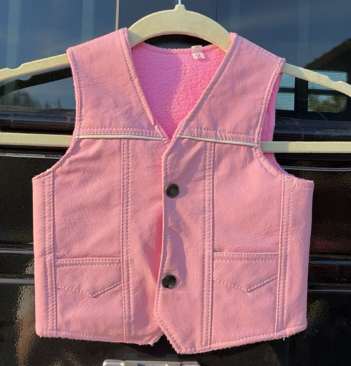 Kids Pink Rodeo Vest - Size 2