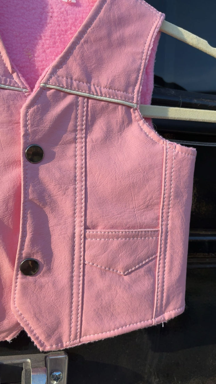 Kids Pink Rodeo Vest - Size 2