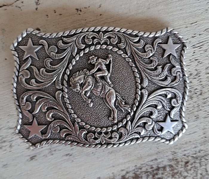 Kids Small Saddle Bronc Silver Buckle