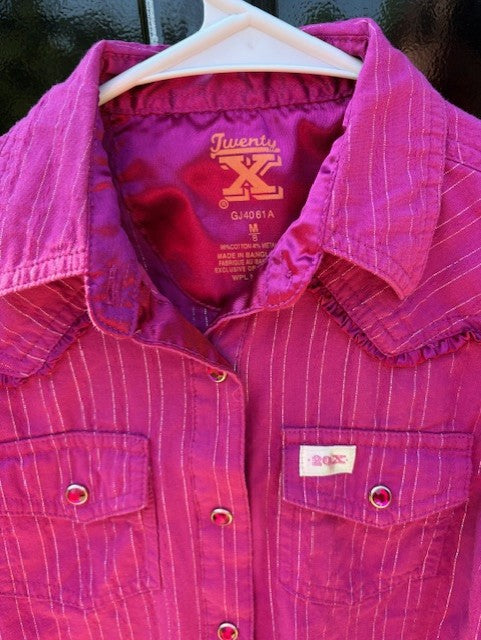 Kid's Twenty X - Pink & Sparkle - Pearl Snap