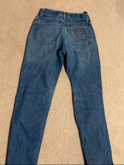 Kids Wrangler Boot Cut Denim Jeans - 12 Slim - Light Wash