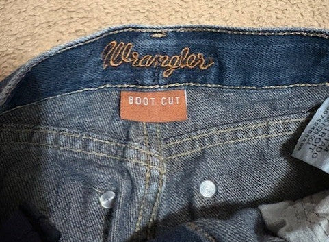 Kids Wrangler Boot Cut Denim Jeans - 12 Slim - Light Wash