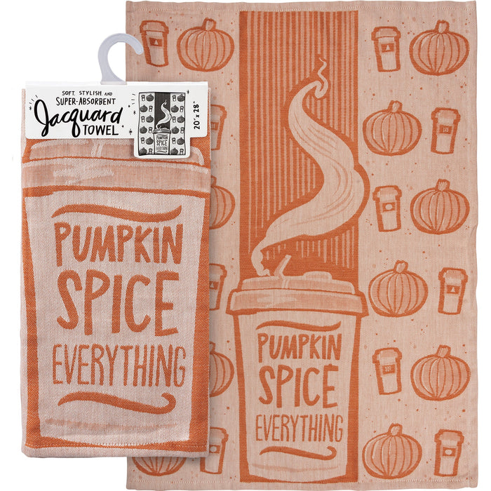 Kitchen Towel - Pumpkin Spice Everything - Premium Kitchen Towel from Primitives by Kathy - Just $8.95! Shop now at Pat's Monograms