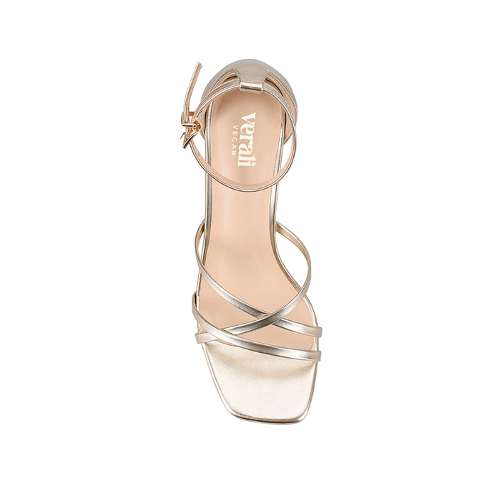 Kitty Block Heel Sandals - Champagne Gold