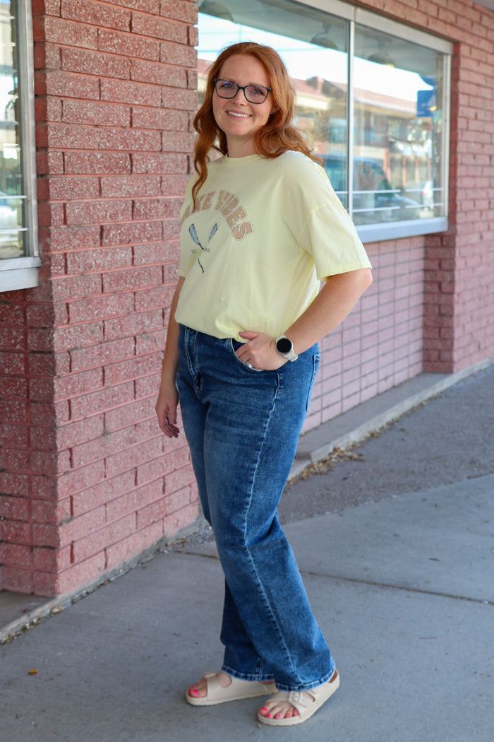 Plus Cuffed Straight Denim Pants Jeans Zenana- Tilden Co.